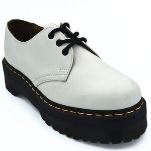 Dr. Martens 1461 Quad Platform Shoes Women’s 9 US‎ L White Smooth Leather Chunky